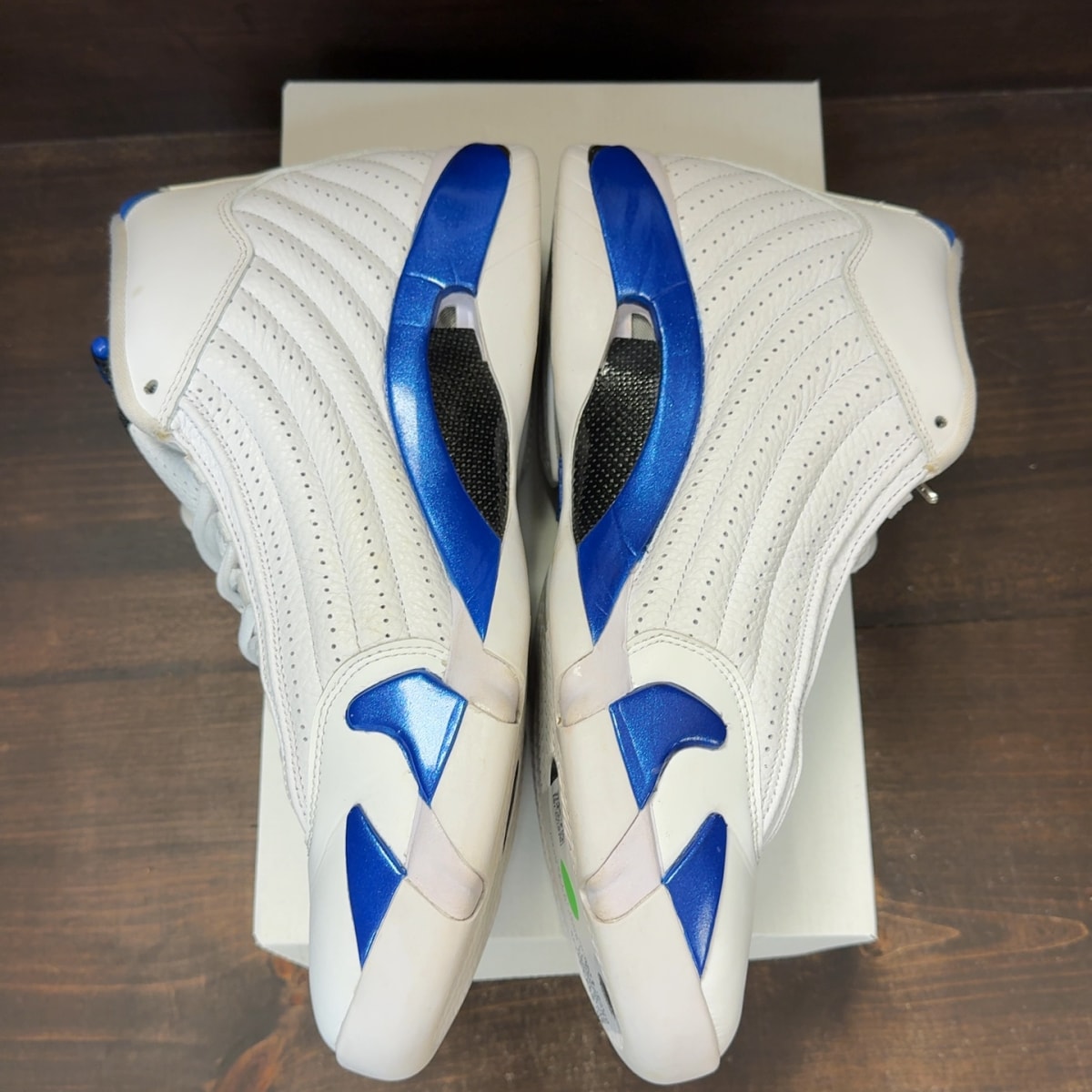Jordan 14 Retro White Hyper Royal Size 13 (Pre-Owned) - Image 4