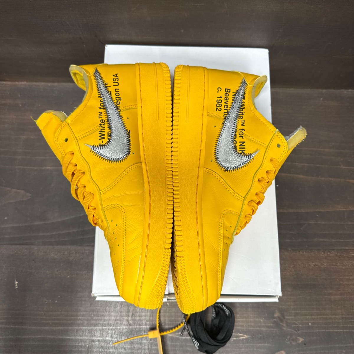 Nike Air Force 1 Low Off-White ICA University Gold - Image 3