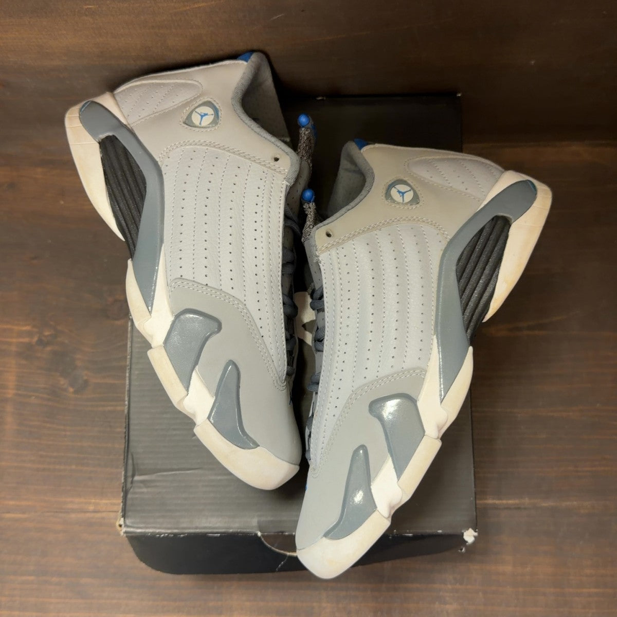 Jordan 14 Retro Sport Blue (GS) Size 5Y (Pre-Owned) - back