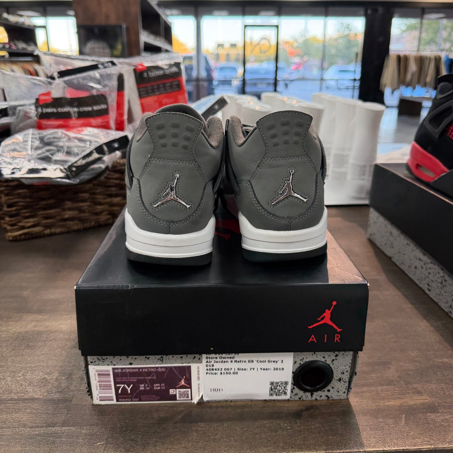 Cool Grey Jordan 4 Retro (GS) (USED)