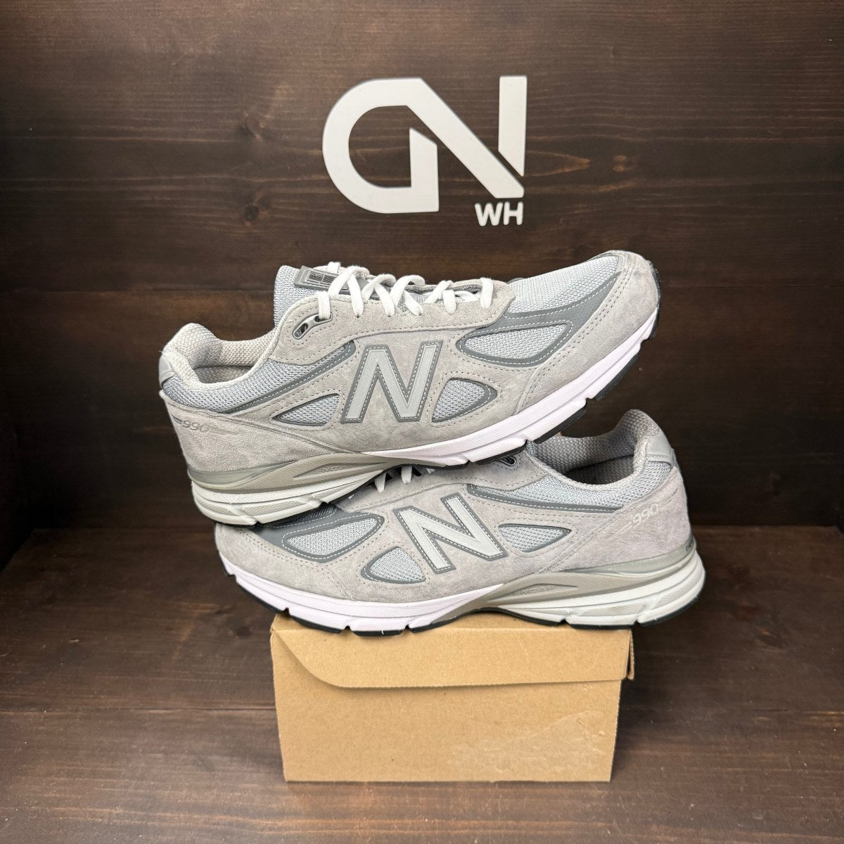 New Balance 990v4 MiUSA Grey Silver Size 12 (Pre-Owned) - Image 1