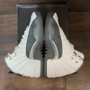 Jordan 12 Retro White Dark Grey (GS) Size 5Y (Pre-Owned)