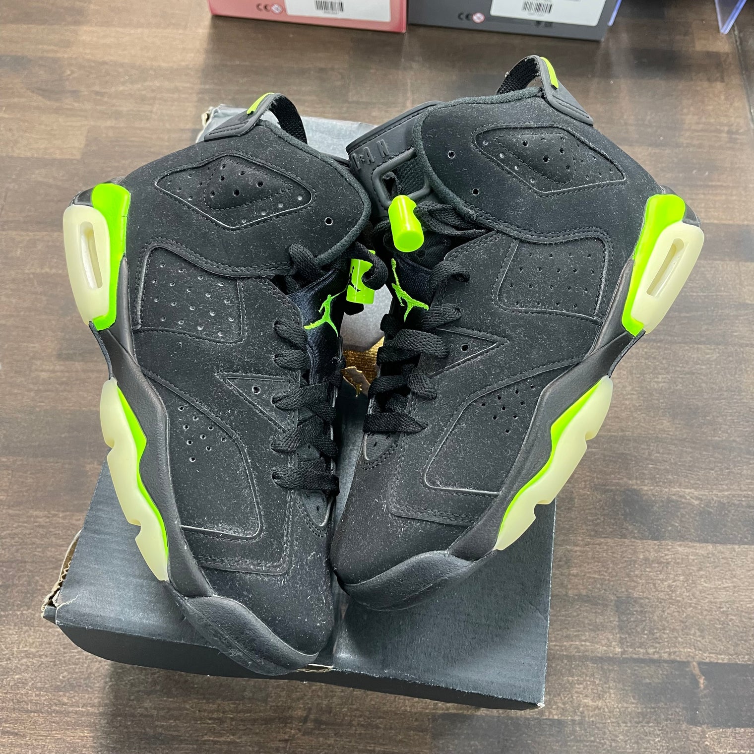 (GS) Electric Green Jordan 6 (USED)
