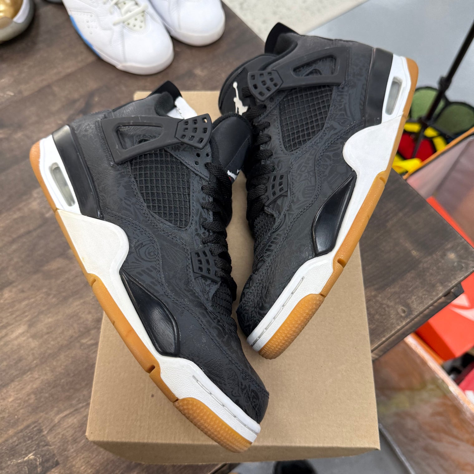Laser Jordan 4 Retro (USED, No Box)