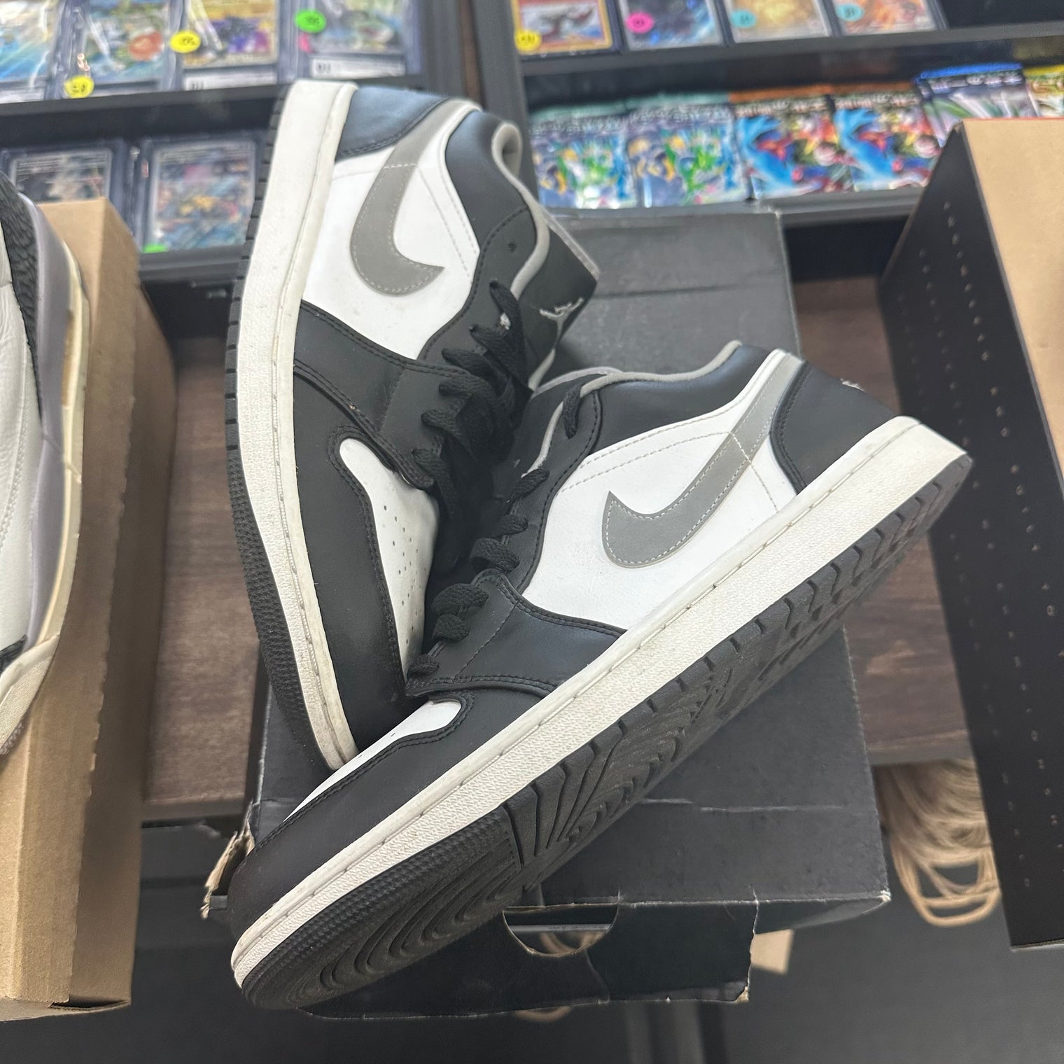 Black White Grey Jordan 1 Low (USED, Replacement Box)