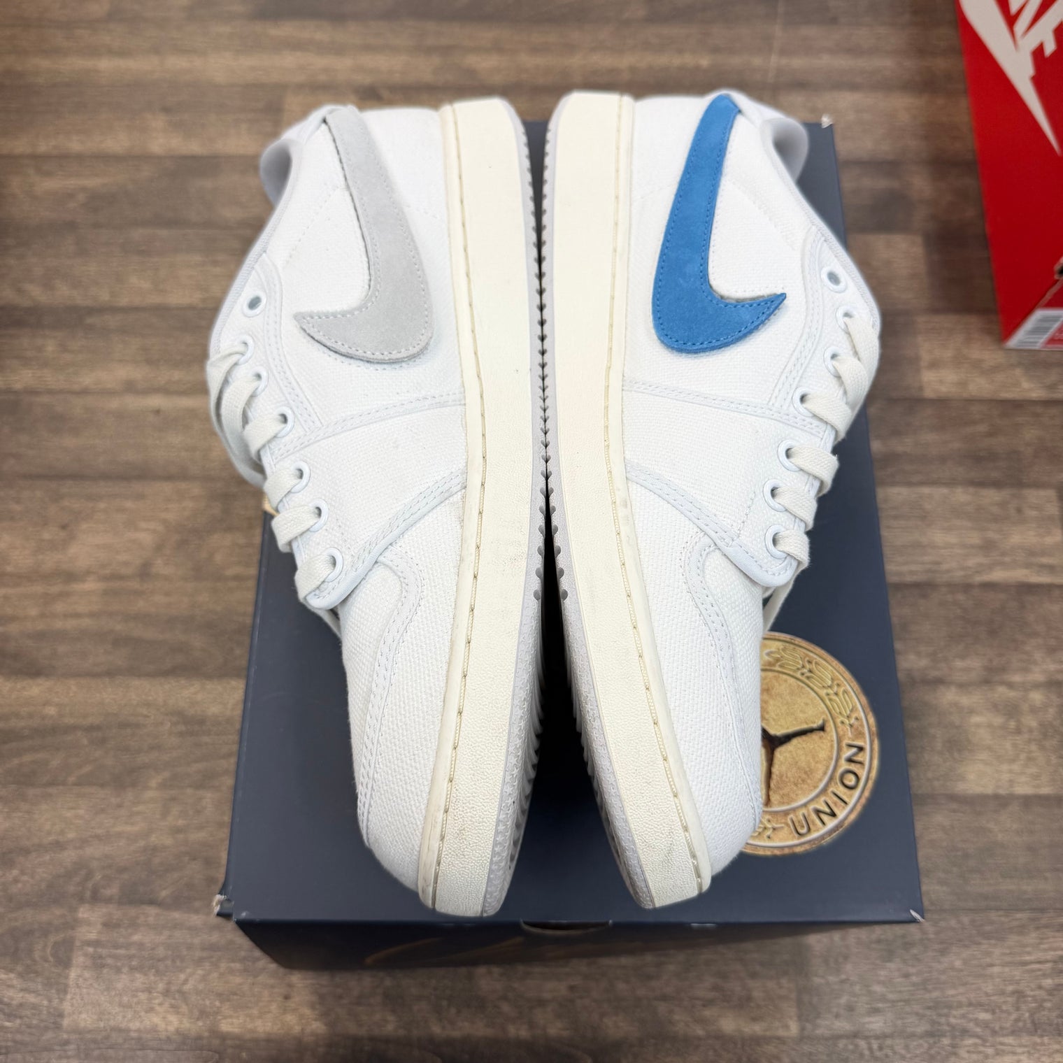 Union White Canvas Jordan 1 AJKO Low (USED)
