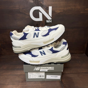 New Balance 992 White Navy - Image 1