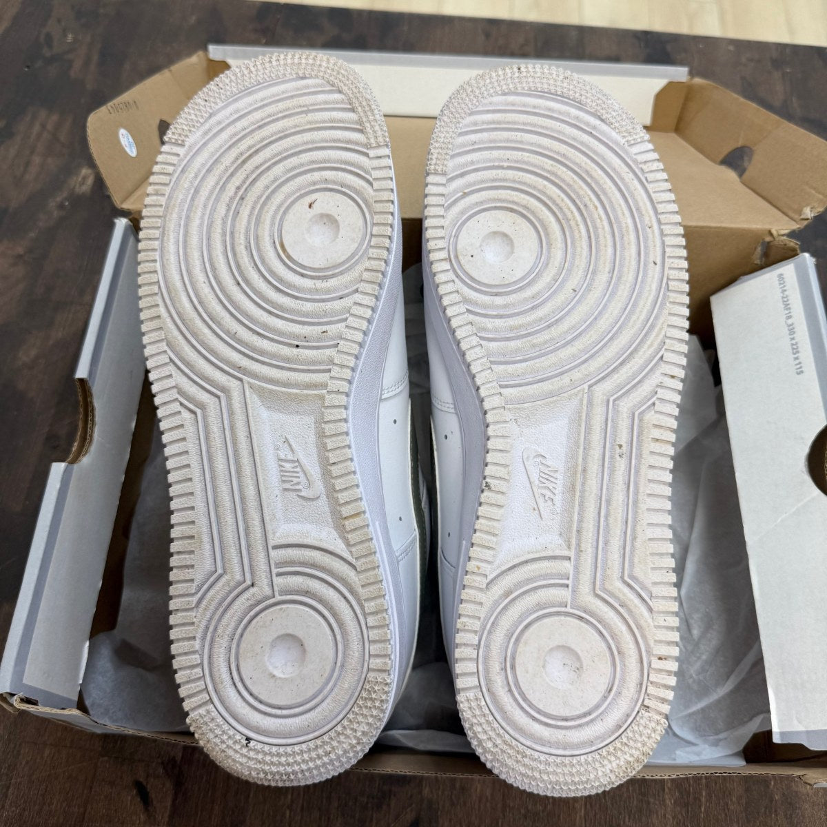 Nike Air Force 1 Low '07 White Neutral Olive Size 11 (Pre-Owned) - Image 6