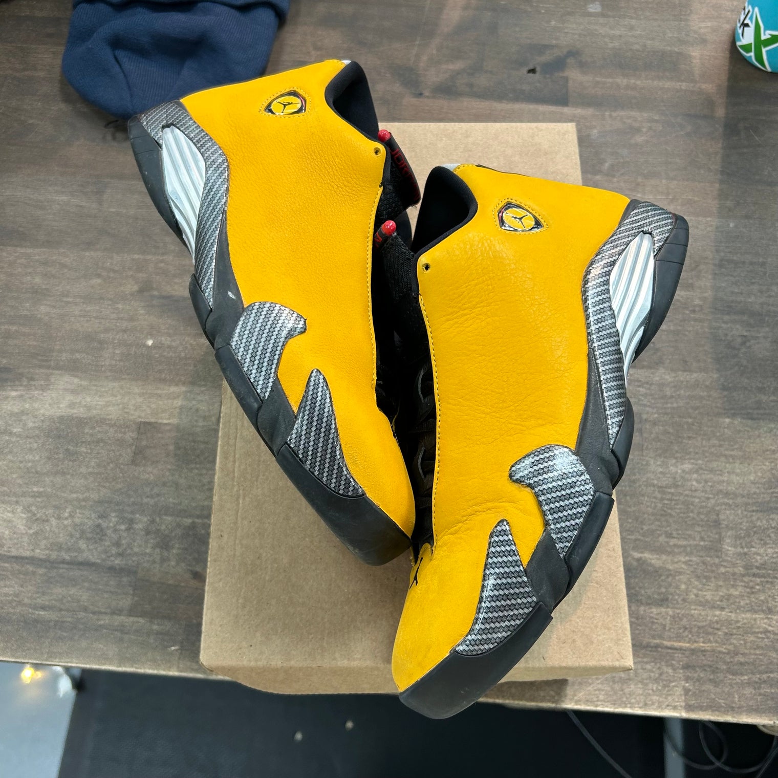 University Gold Jordan 14 Retro (USED, No Box)