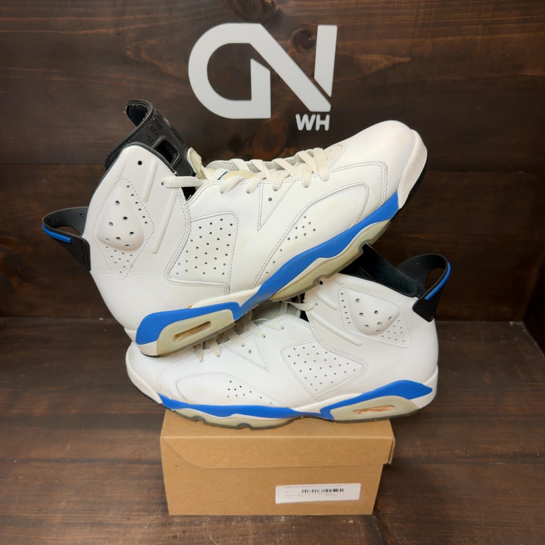 Jordan 6 Retro Sport Blue (2014) Size 13 (Pre-Owned) - Image 1