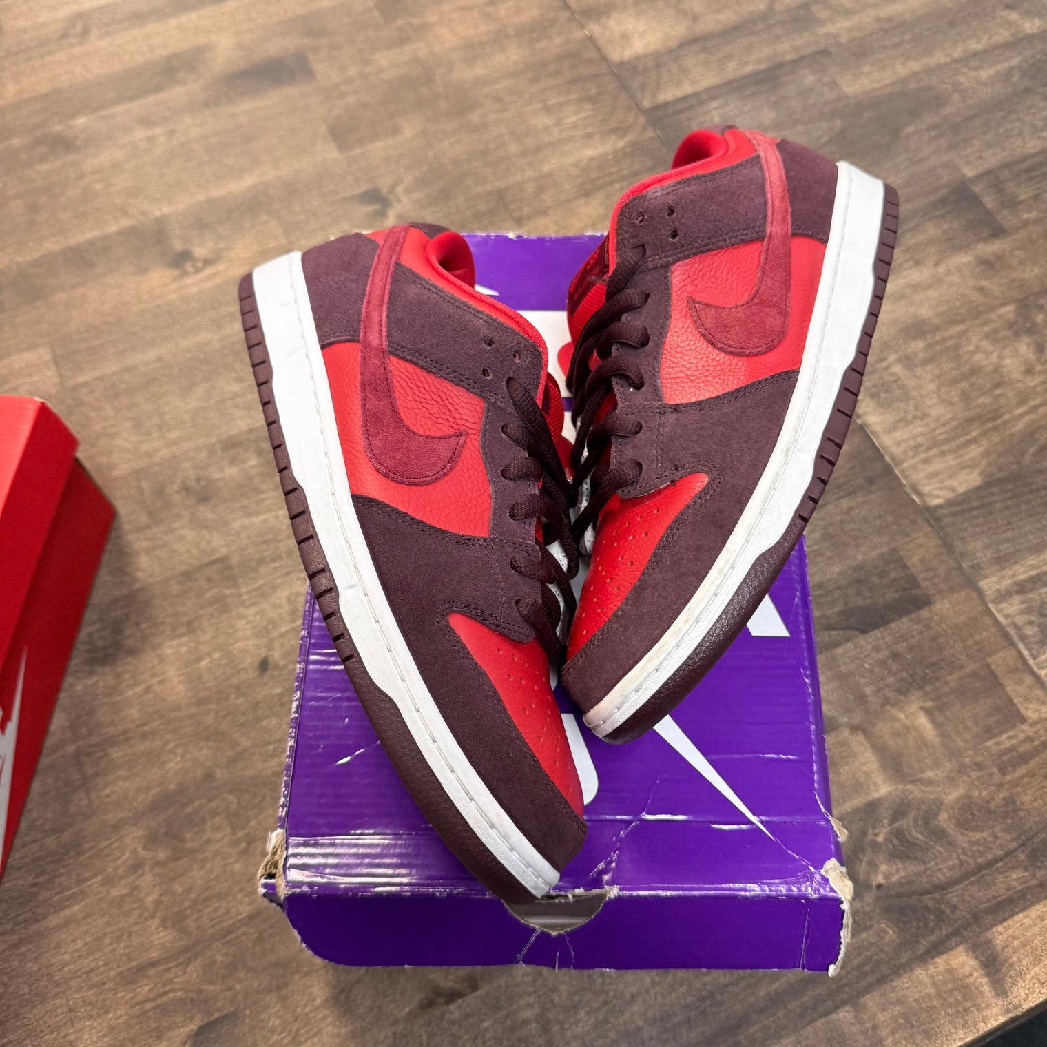Cherry SB Dunk Low (USED)