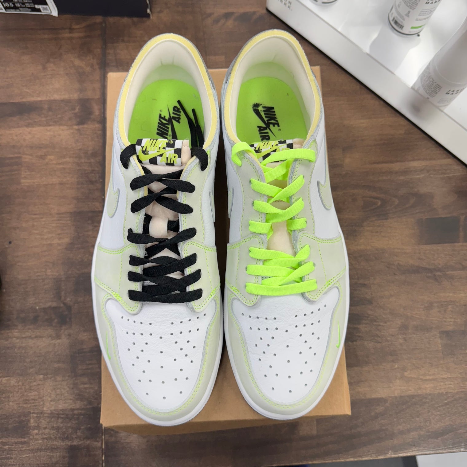 White Ghost Green Black Jordan 1 Retro Low (USED, No Box)