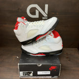 Jordan 5 Retro Fire Red Silver Tongue (2020) Size 14 (Pre-Owned) - front