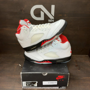 Jordan 5 Retro Fire Red Silver Tongue (2020) Size 14 (Pre-Owned) - front