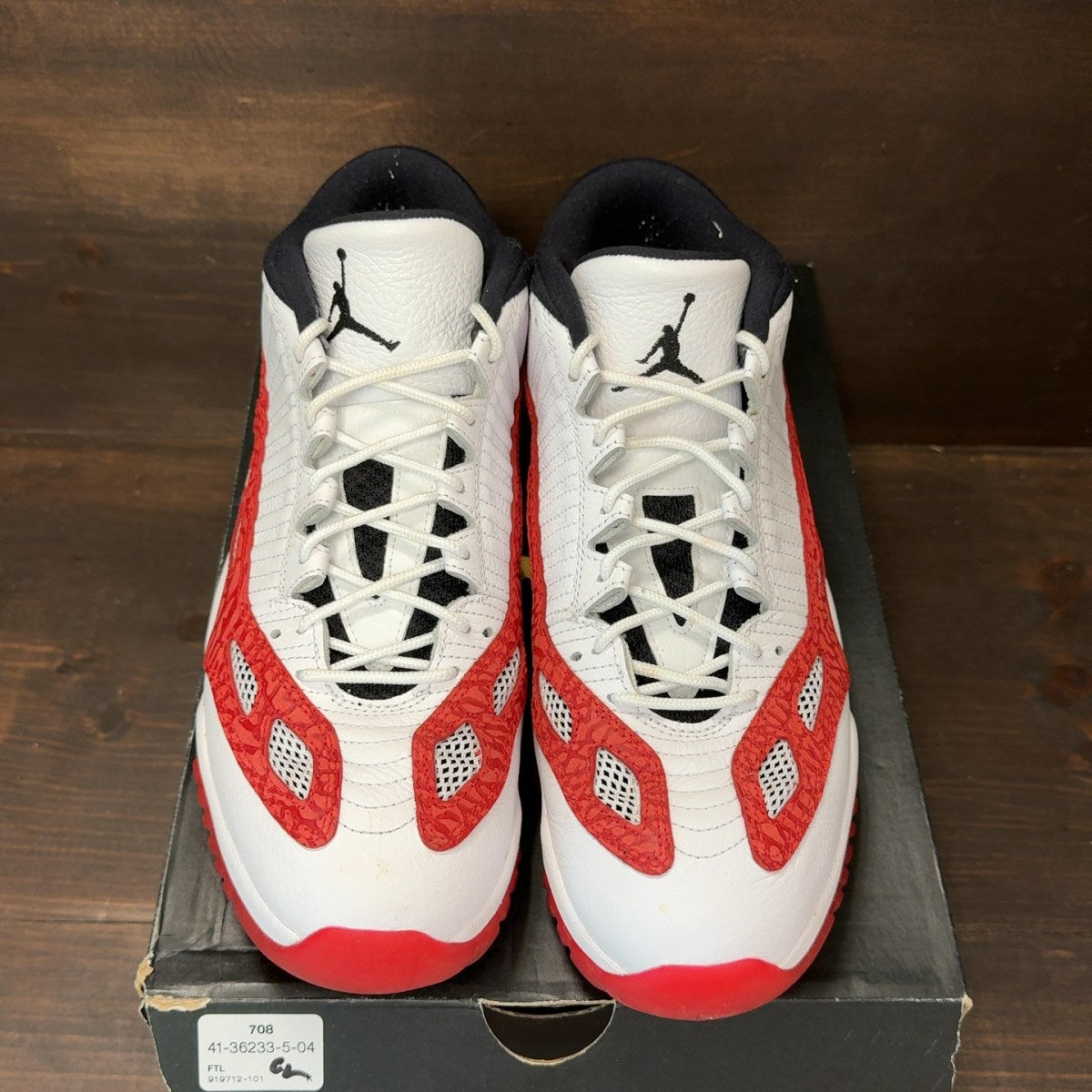 Jordan 11 Retro Low IE White Gym Red - Image 3
