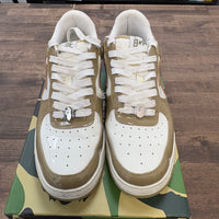 A Bathing Ape Bape Sta Patent Leather White Khaki (2023) (USED)