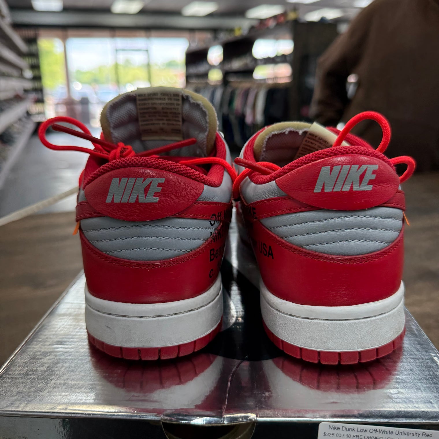 University Red Off-White Dunk Low (USED)