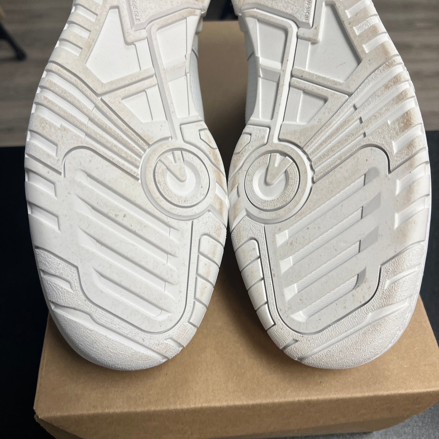 New Balance 550 Triple White (USED, no box)