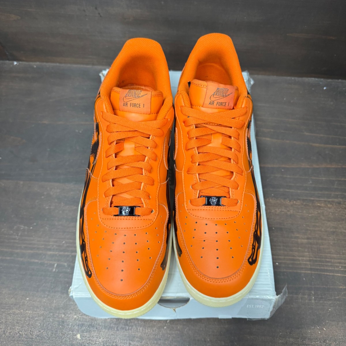 Nike Air Force 1 Low Orange Skeleton Halloween (2020) - Image 3
