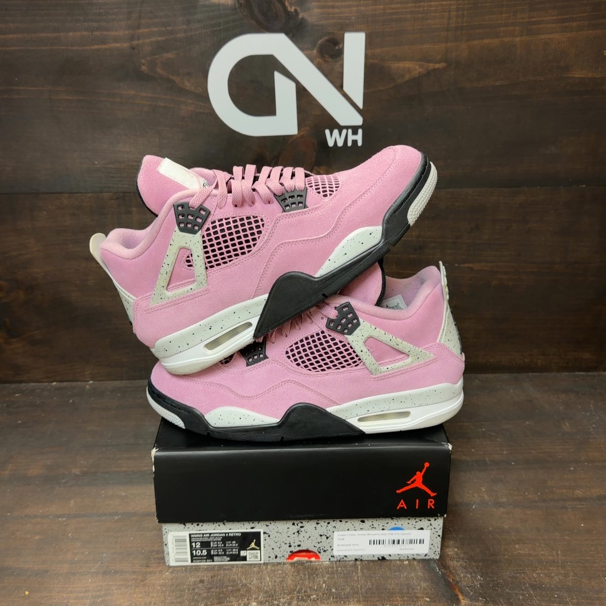 Jordan 4 Retro Orchid (Women's) Size 12W (Pre-Owned) - front