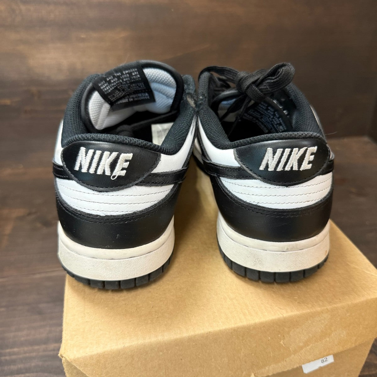 Nike Dunk Low Retro White Black Panda (Women's) Size 9.5W (Pre-Owned) - Image 4