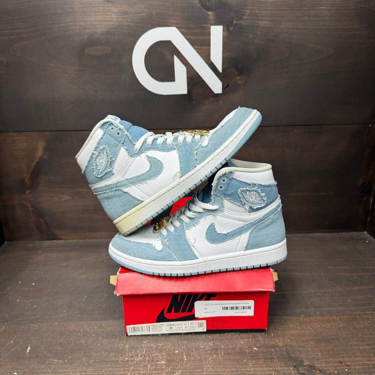 Jordan 1 Retro High OG Denim (Women's) Size 9W (Pre-Owned) - front