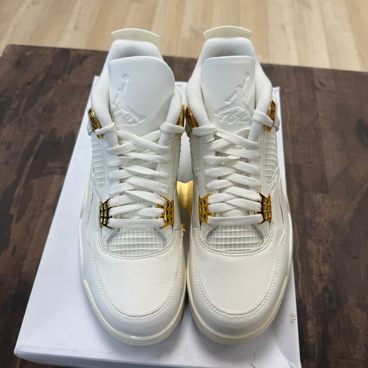 Jordan 4 Retro Metallic Gold (Women's) - Image 2
