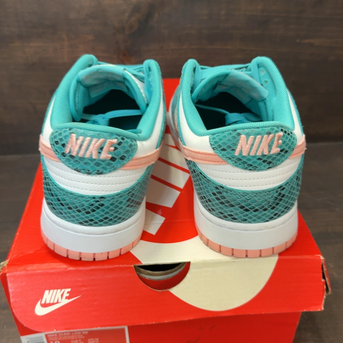Nike Dunk Low Snakeskin Washed Teal Bleached Coral - Image 4