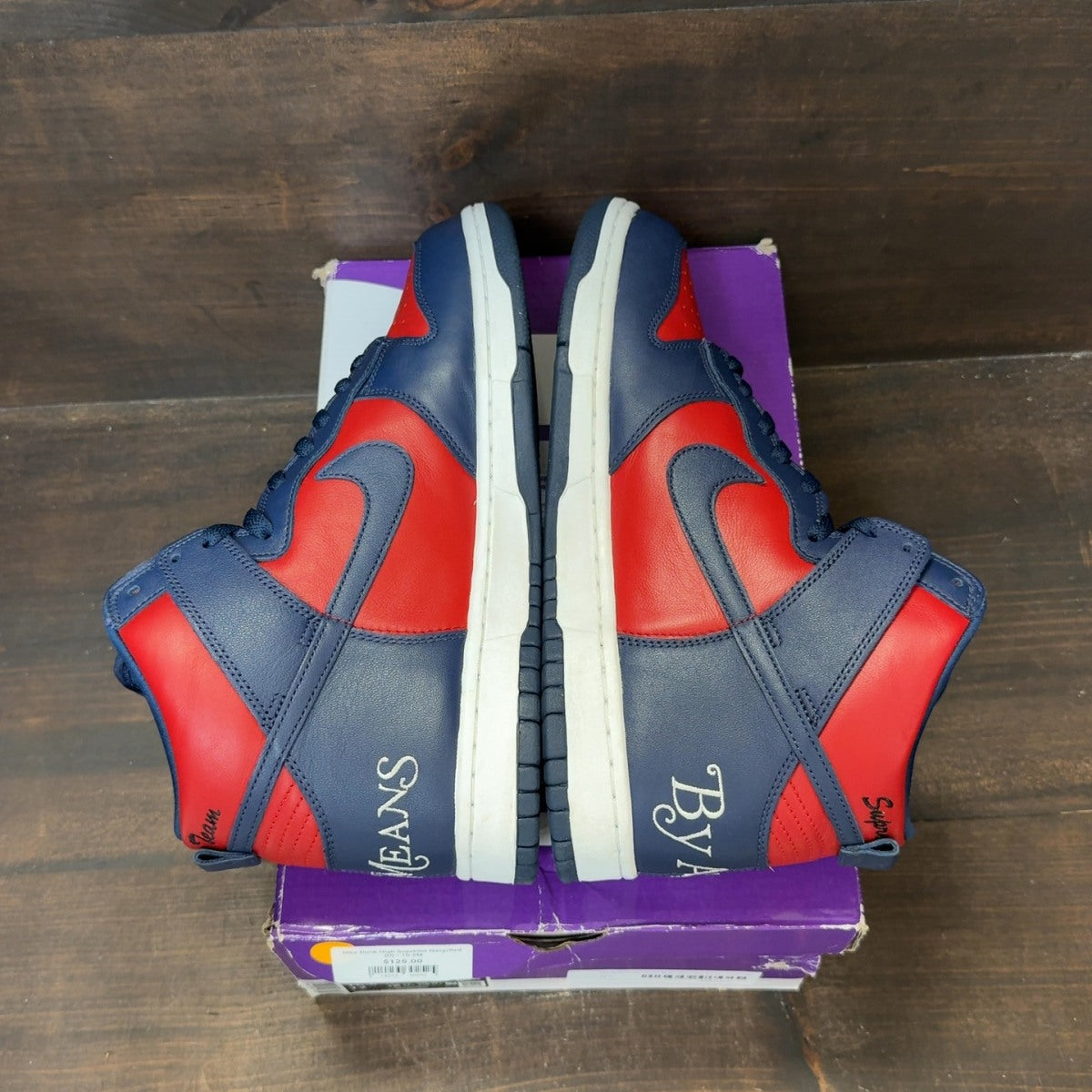 Nike SB Dunk High Supreme By Any Means Navy - Image 6