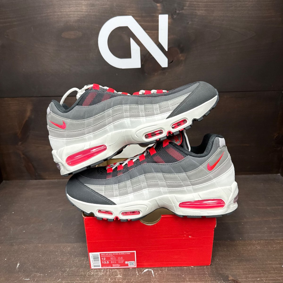 Nike Air Max 95 OG Big Bubble Reverse Solar Red Size 12 - front