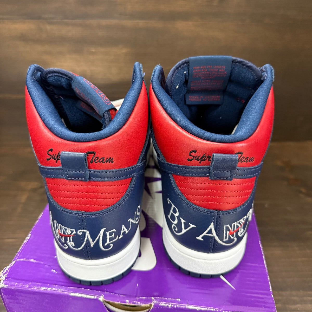 Nike SB Dunk High Supreme By Any Means Navy - Image 4