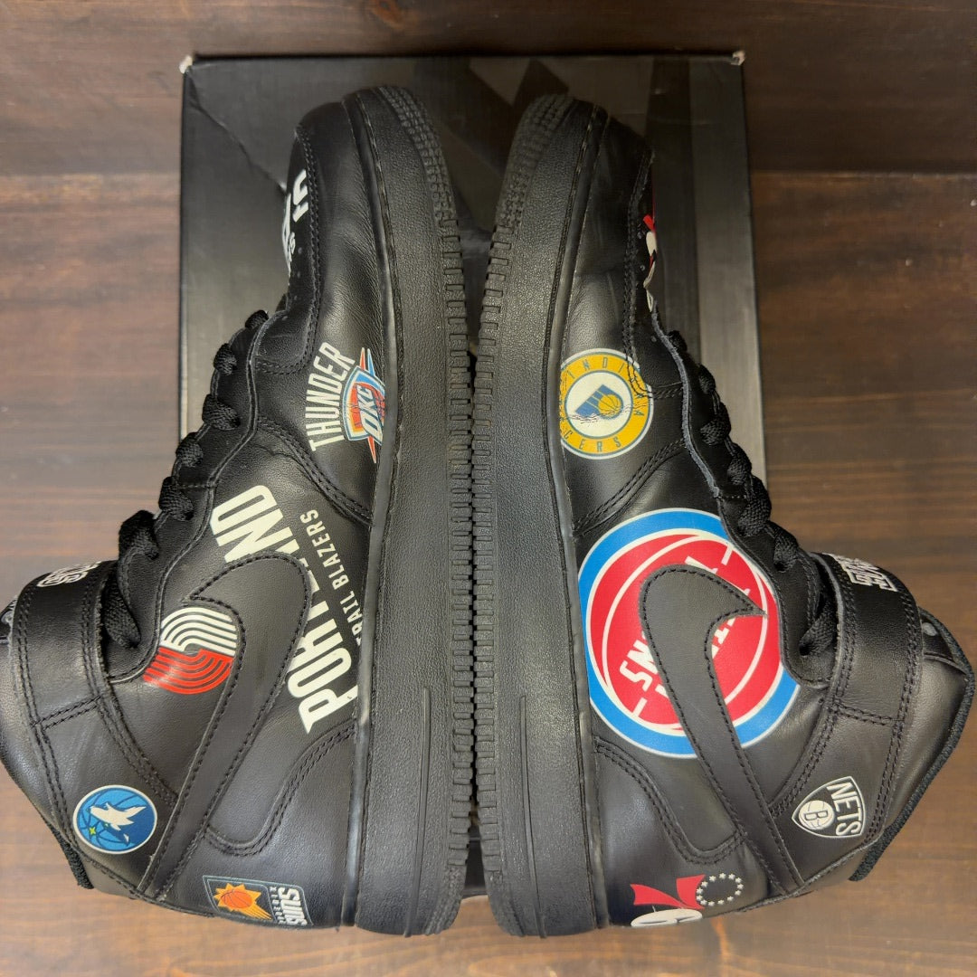 Nike Air Force 1 Mid Supreme NBA Black - Image 5