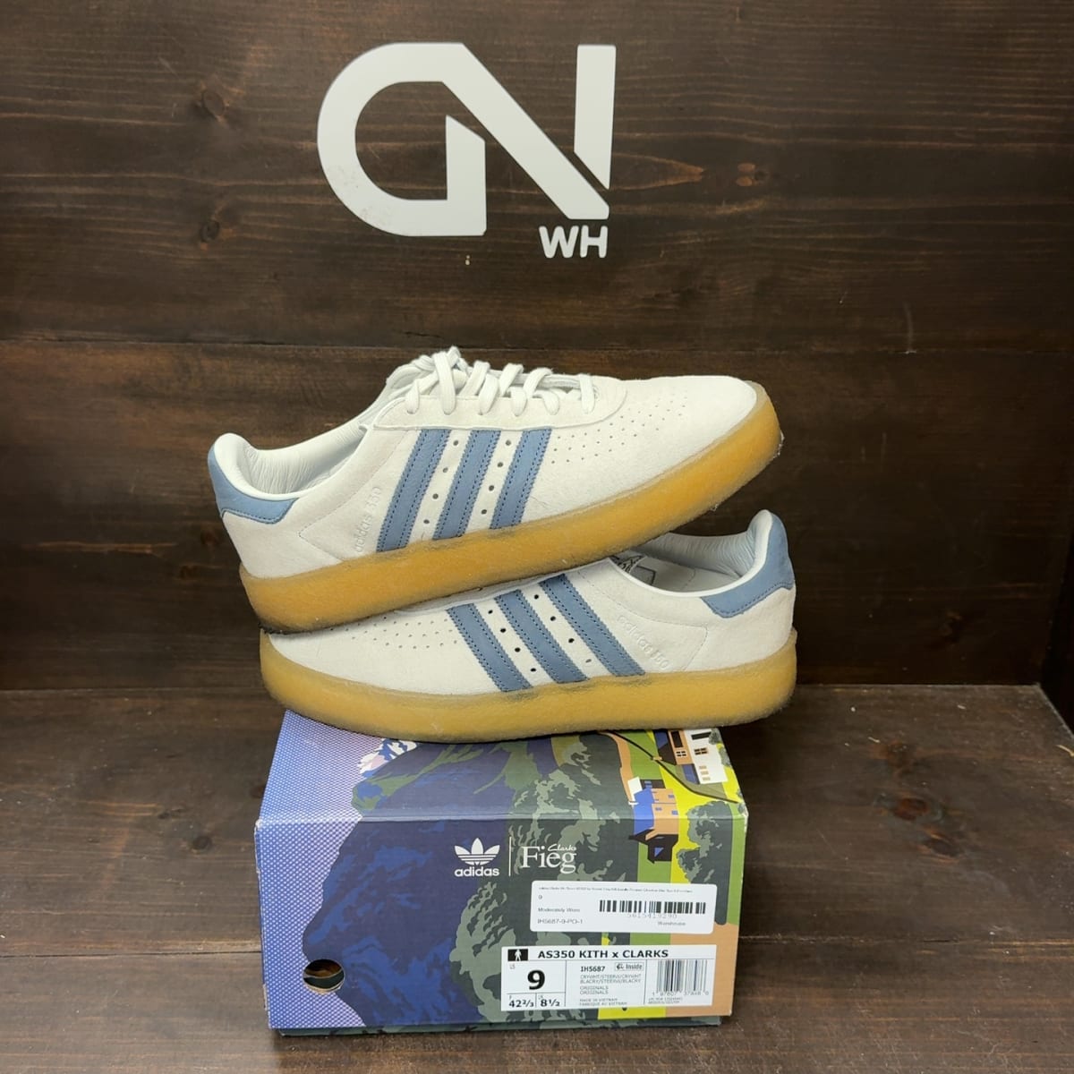adidas Clarks 8th Street AS350 by Ronnie Fieg Kith Loyalty Porgram Elevation Blue Size 9 (Pre-Owned) - front