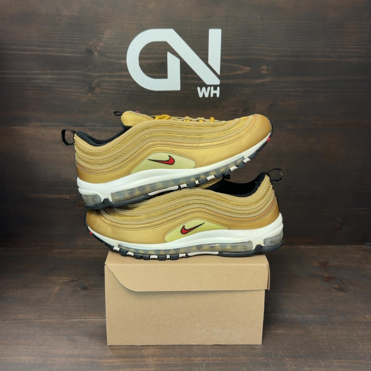 Nike Air Max 97 Metallic Gold (2017/2018) Size 10 (Pre-Owned) - Image 1