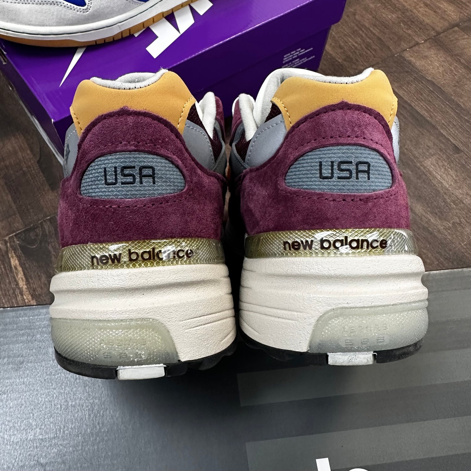 Burgundy Gold New Balance 992 (USED)