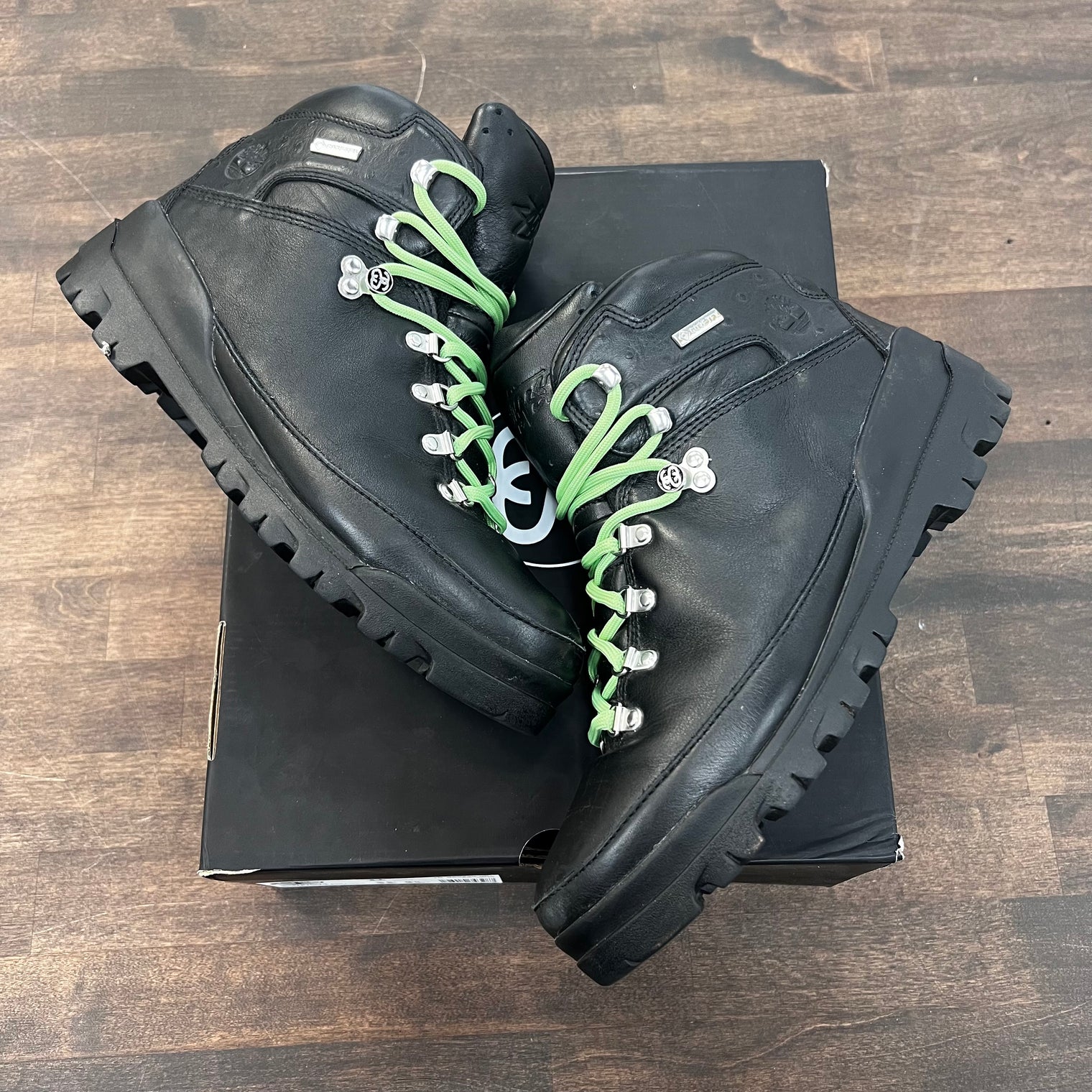 Stussy Black Timberland World Hiker Boot (USED)