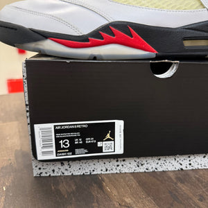 Jordan 5 Retro Fire Red Silver Tongue (2020) Size 13 (Pre-Owned) - Image 6