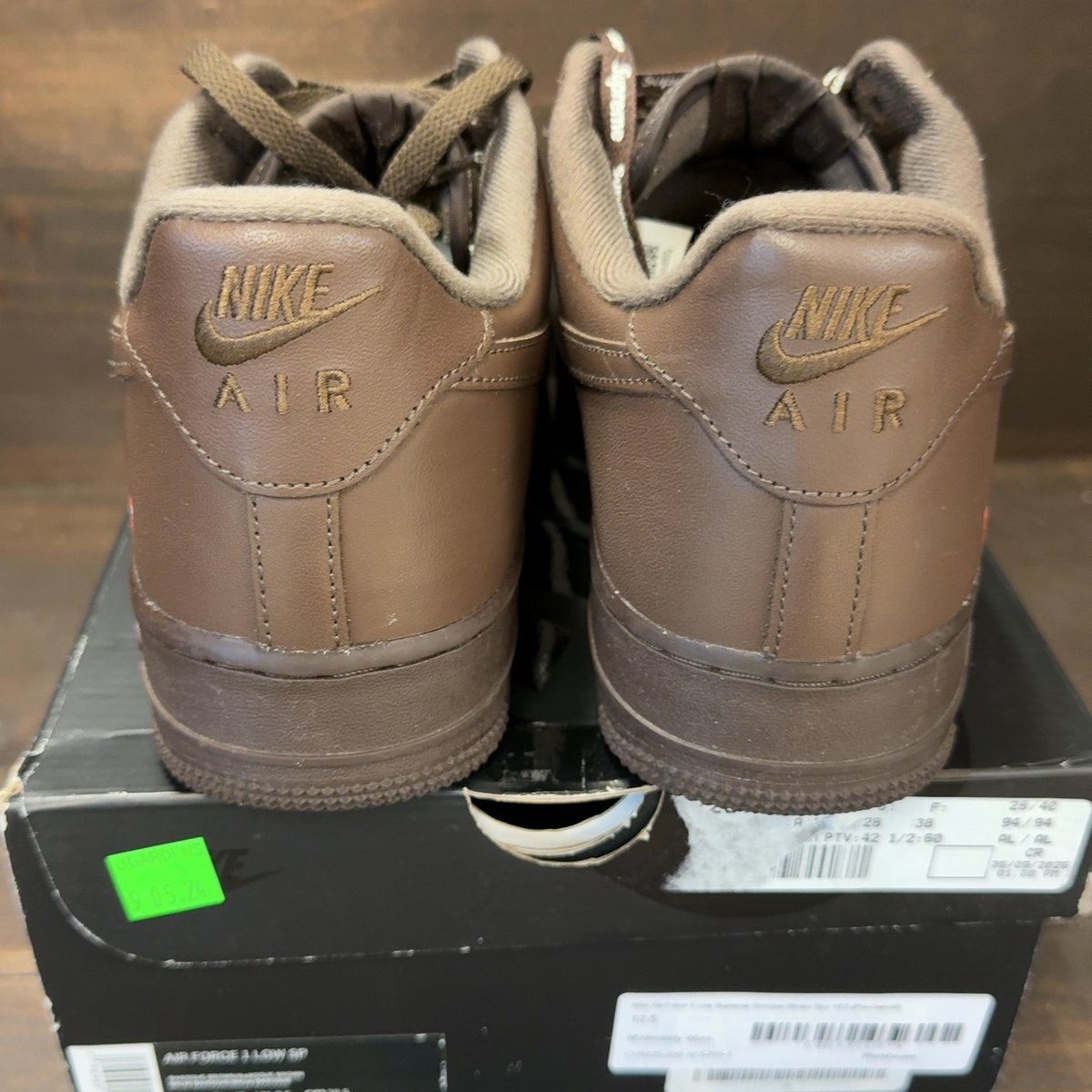 Nike Air Force 1 Low Supreme Baroque Brown Size 10.5 (Pre-Owned) - aux