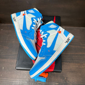 Jordan 1 Retro High Off-White University Blue Size 10.5 (Pre-Owned) - tag