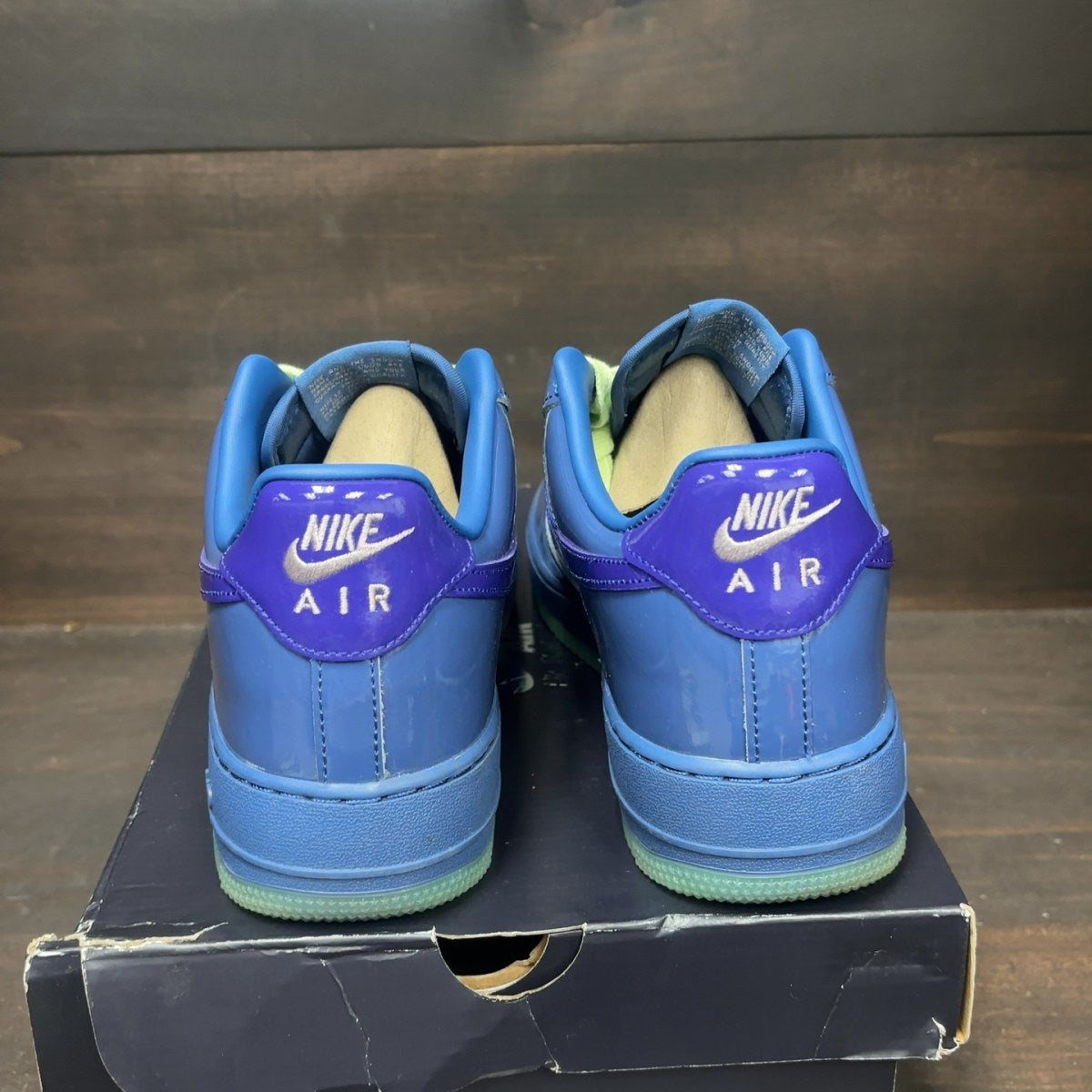 Nike Air Force 1 Low Patent Leather Mystic Navy Grape Ice - Image 5