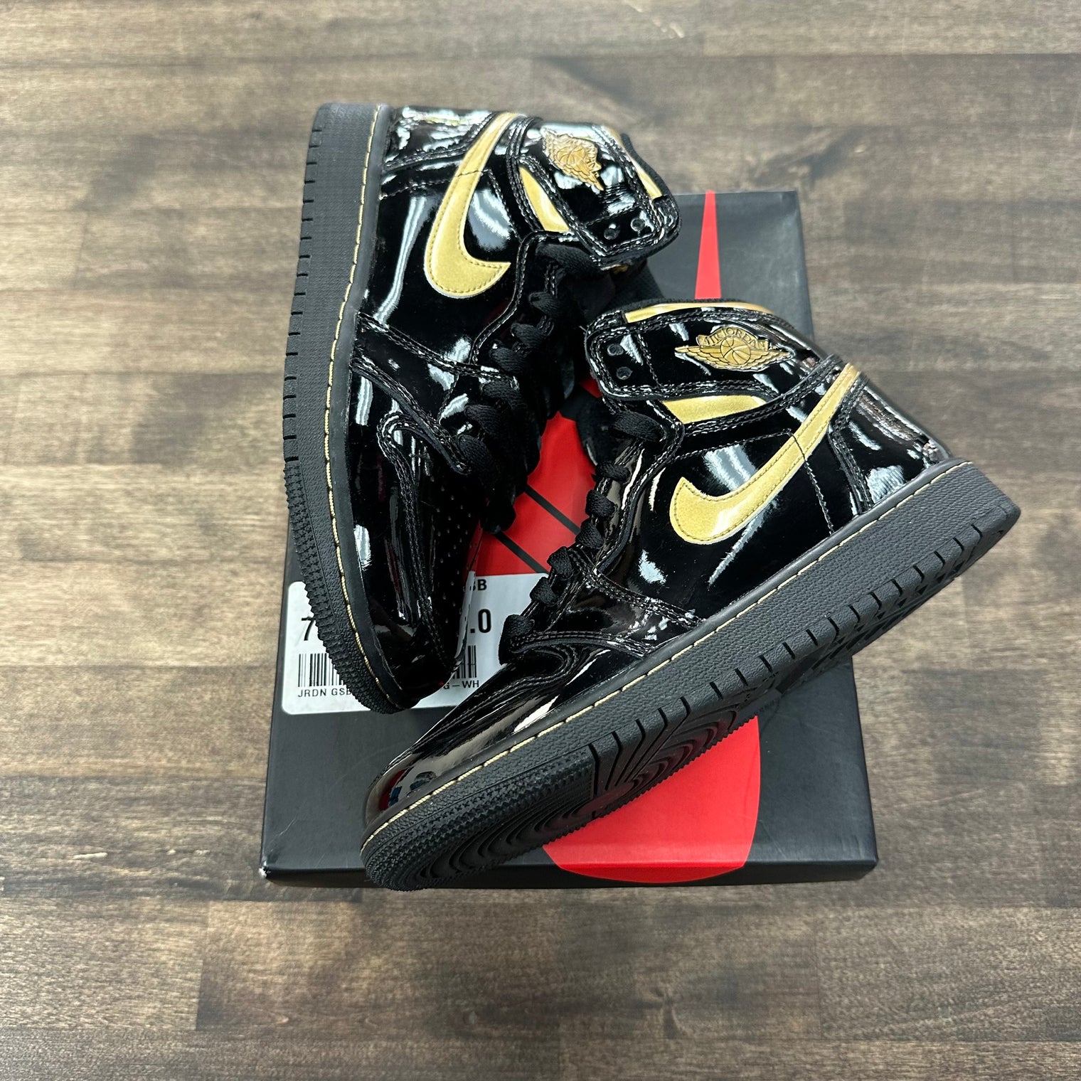 Black Metallic Gold Jordan 1 High (GS) (USED)