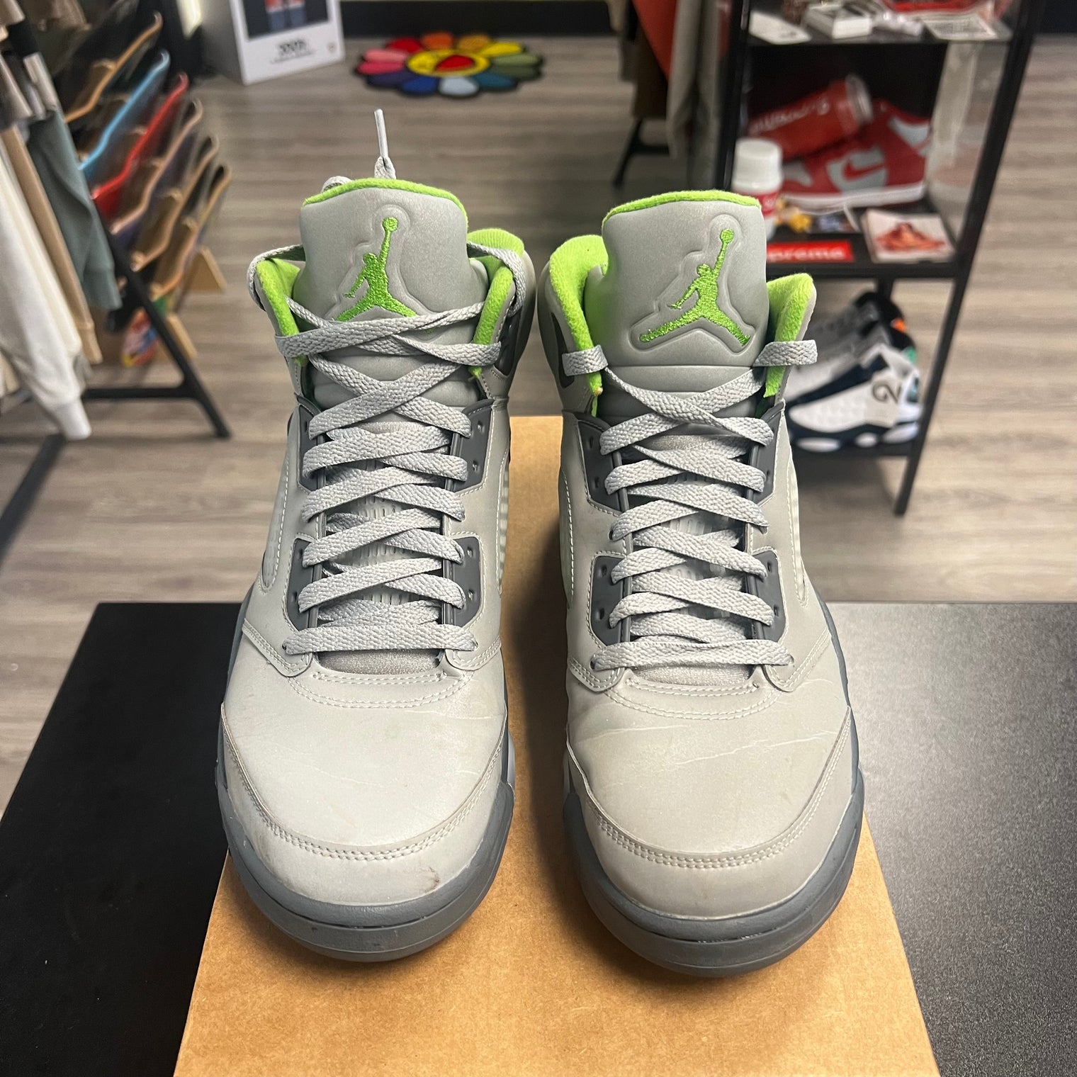 Jordan 5 Retro Green Bean (USED,No Box)