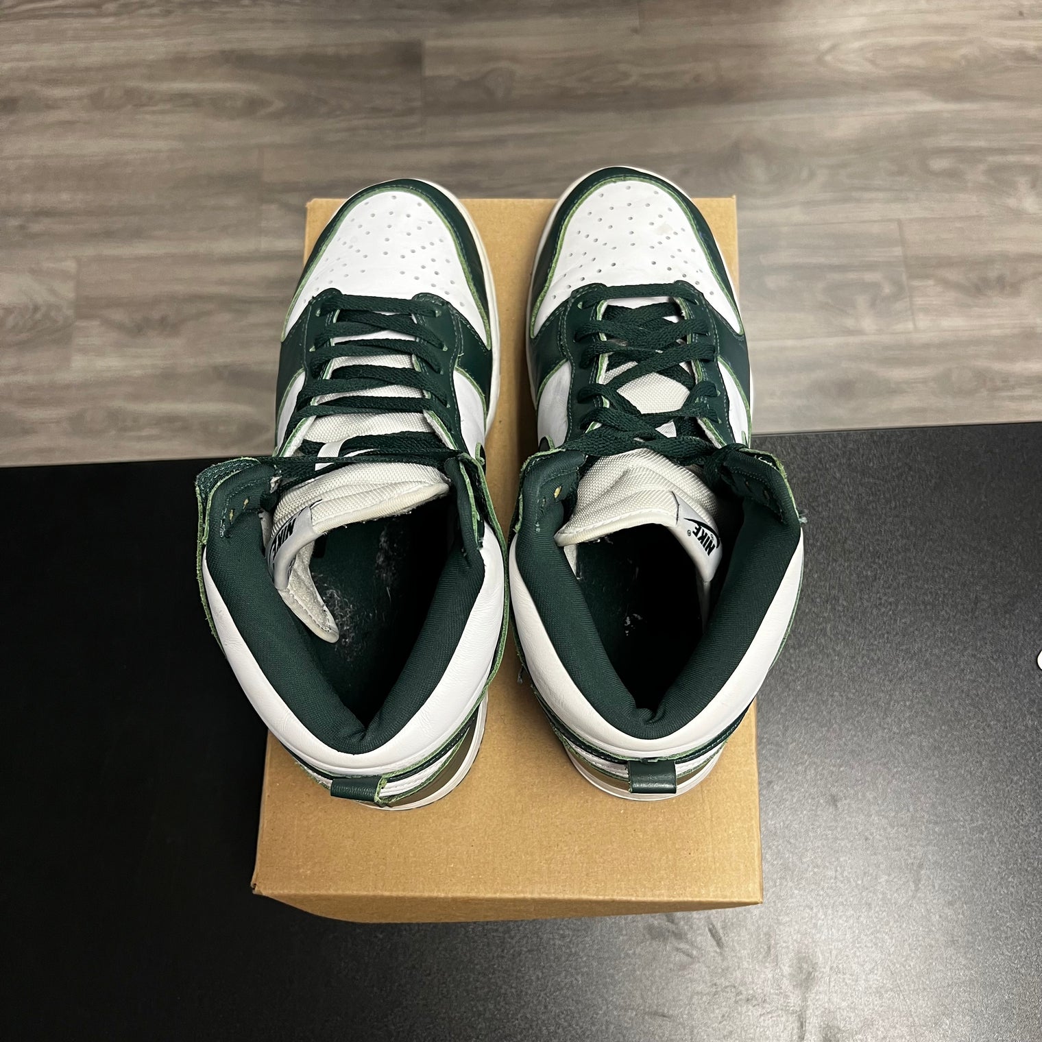 Spartan Green Dunk High (USED, no box)