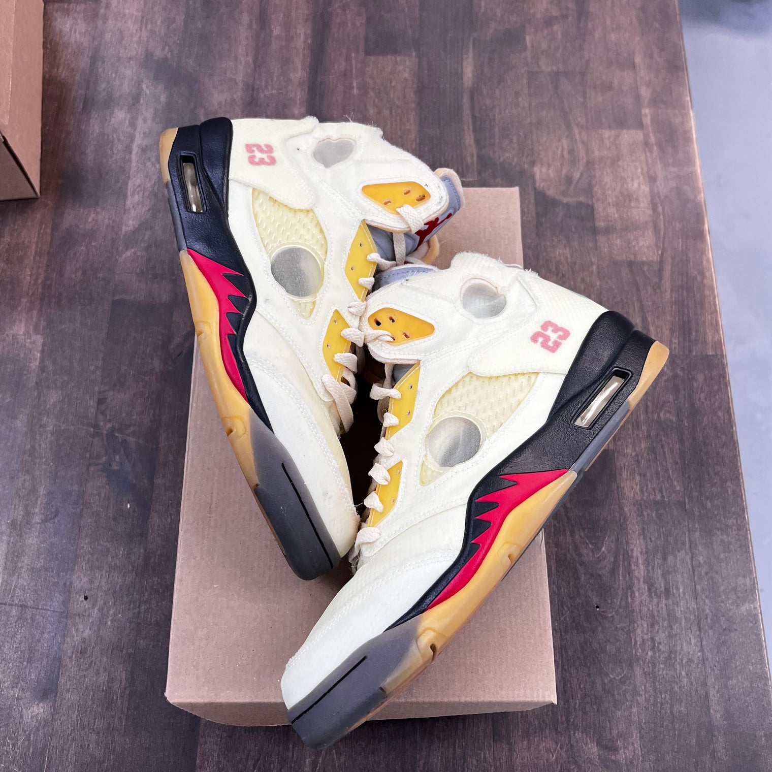 Off-white Jordan 5 Sail (USED,No Box)