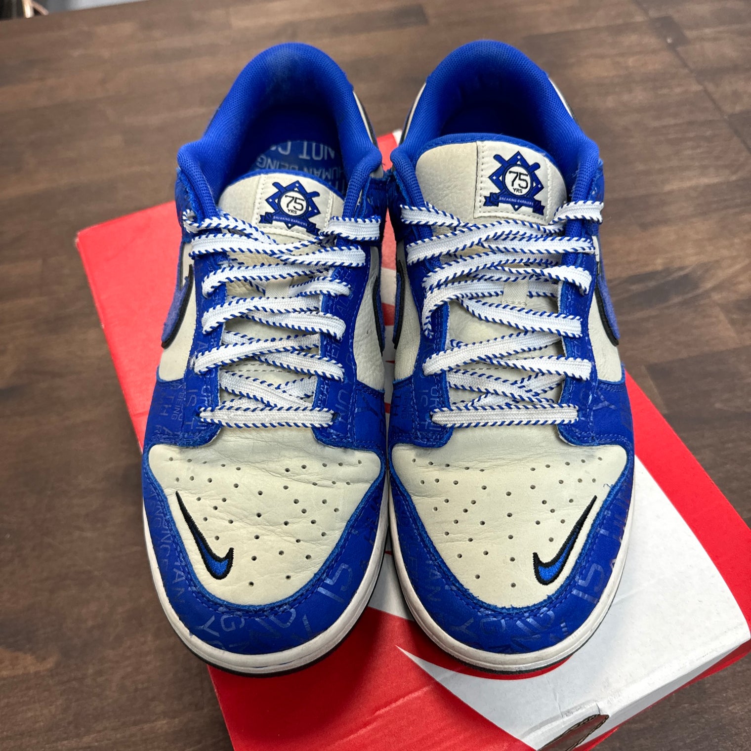 Jackie Robinson Nike Dunk Low (USED,REPLACEMENT BOX)
