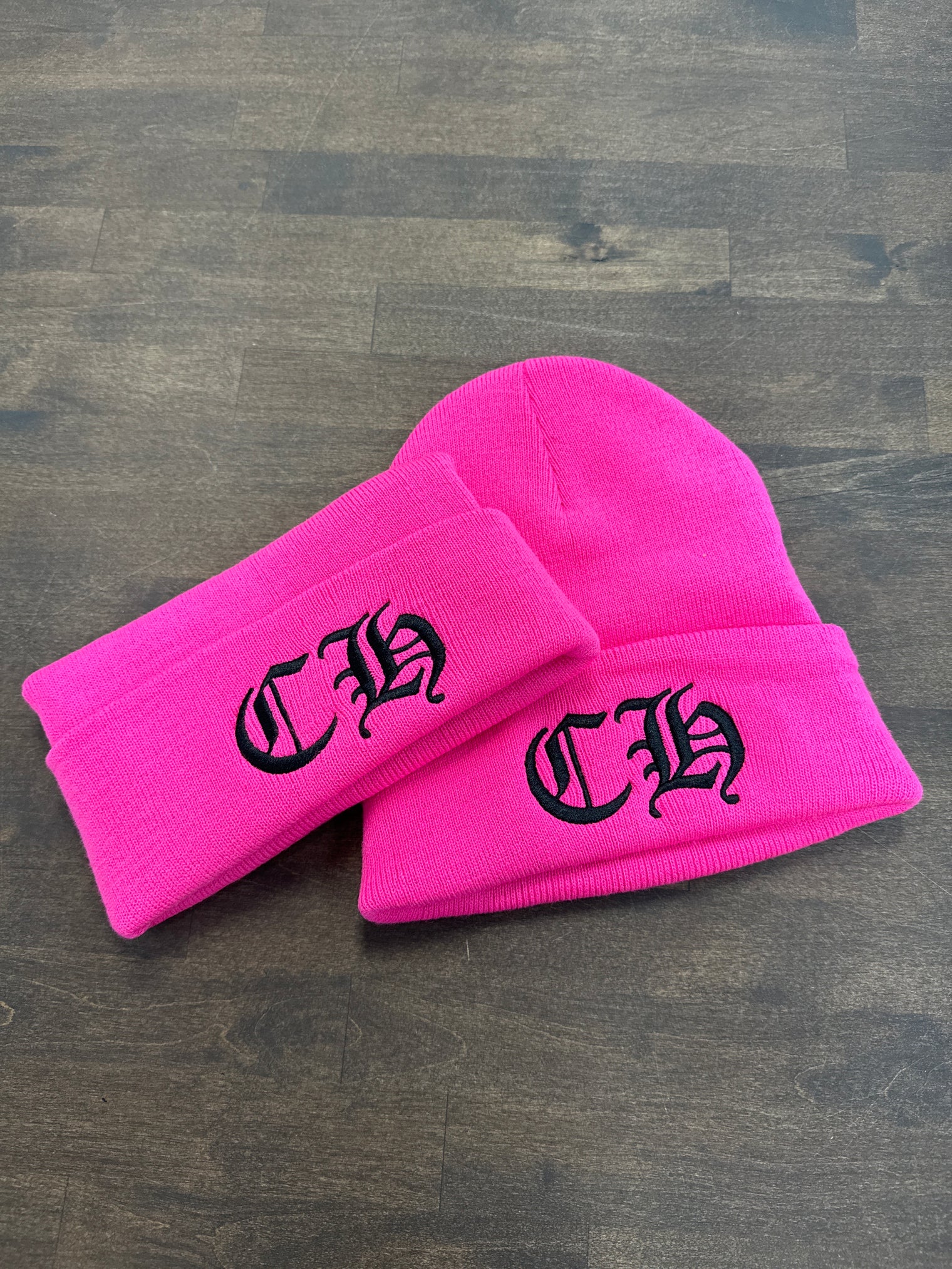 Chrome Hearts Pink “CH” Beanie