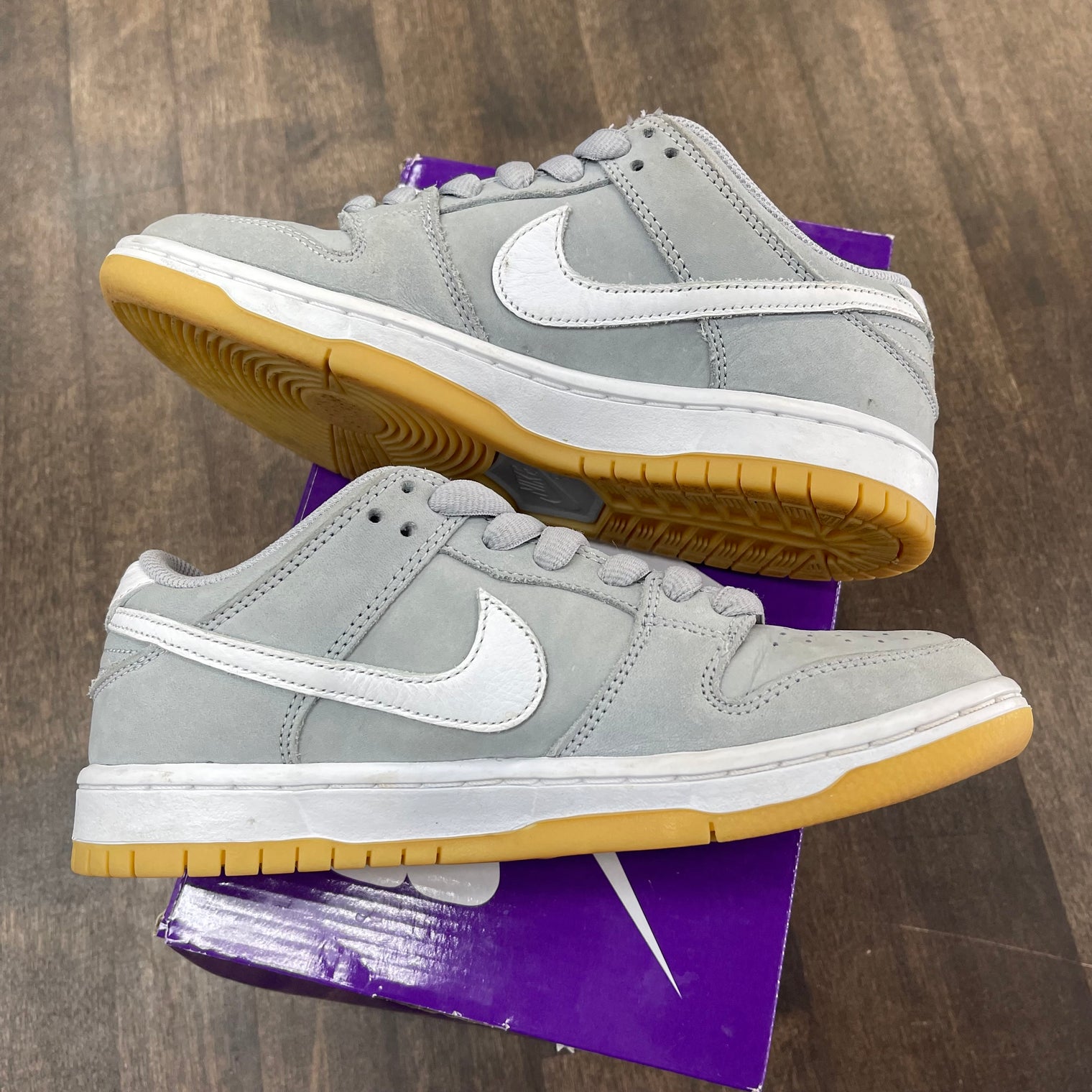 Grey Gum SB Dunk Low (USED)