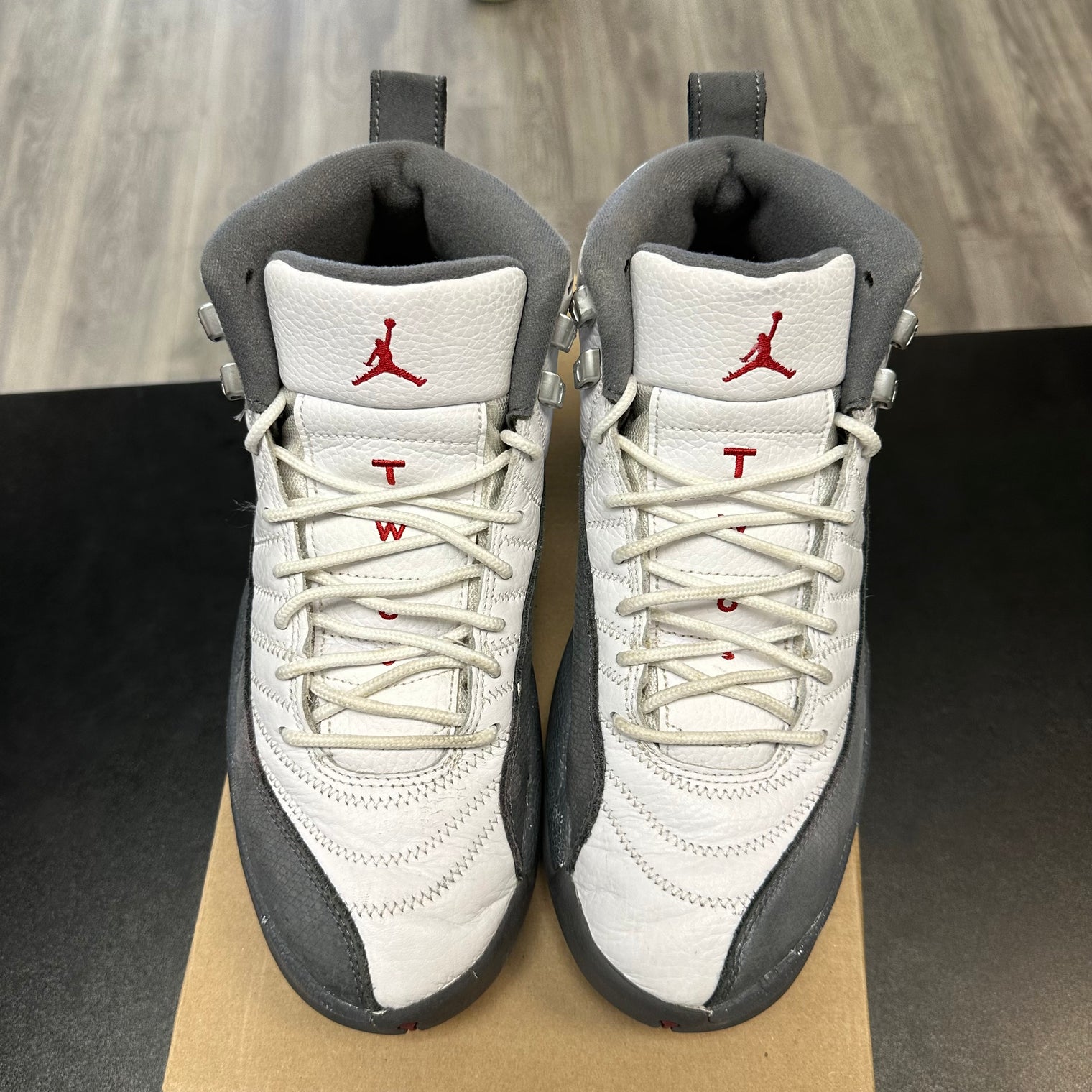Dark Grey Jordan 12 (USED;NO BOX)