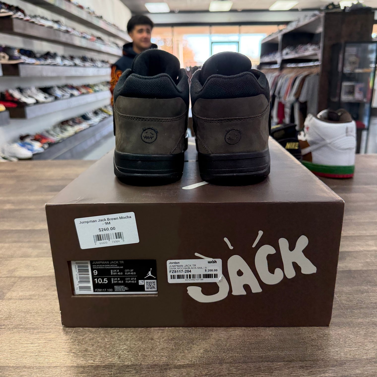 Travis Scott Dark Mocha Jordan Jumpman Jack TR (USED, Replacement Box)
