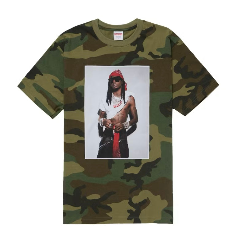 Supreme Playboi Carti Photo Tee Woodland Camo